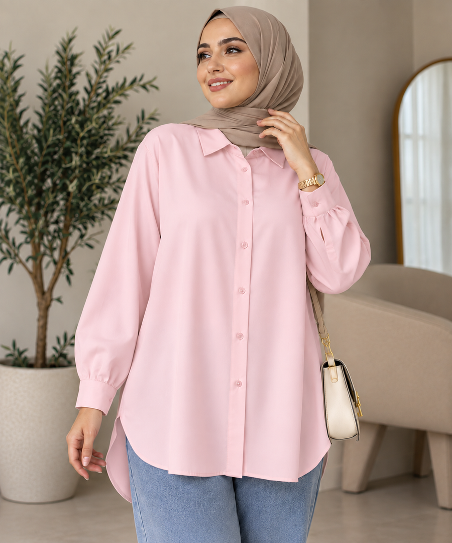 Chemise Oversize Élégante Femme