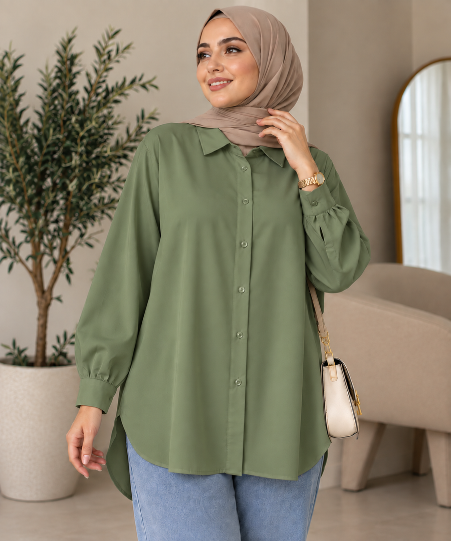 Chemise Oversize Élégante Femme