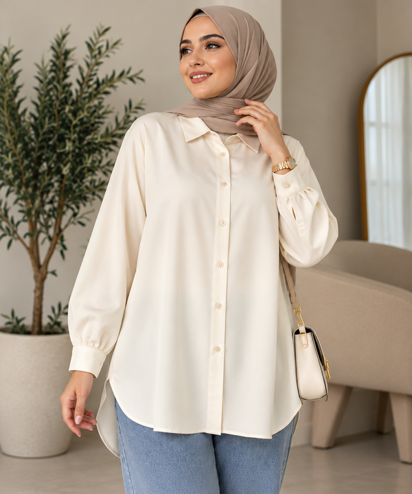 Chemise Oversize Élégante Femme