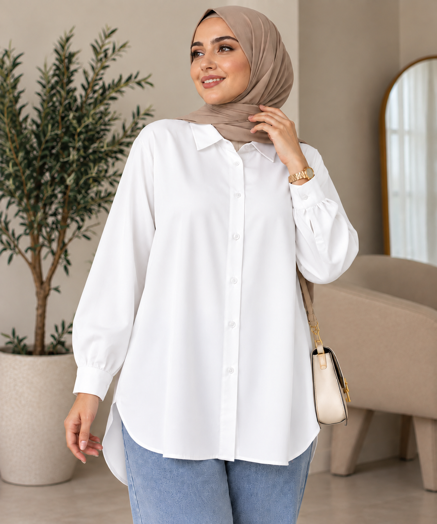 Chemise Oversize Élégante Femme